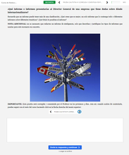 Ejemplo de trabajo de desarrollo Pregunta tipo test Curso de Experto en Análisis de Inteligencia