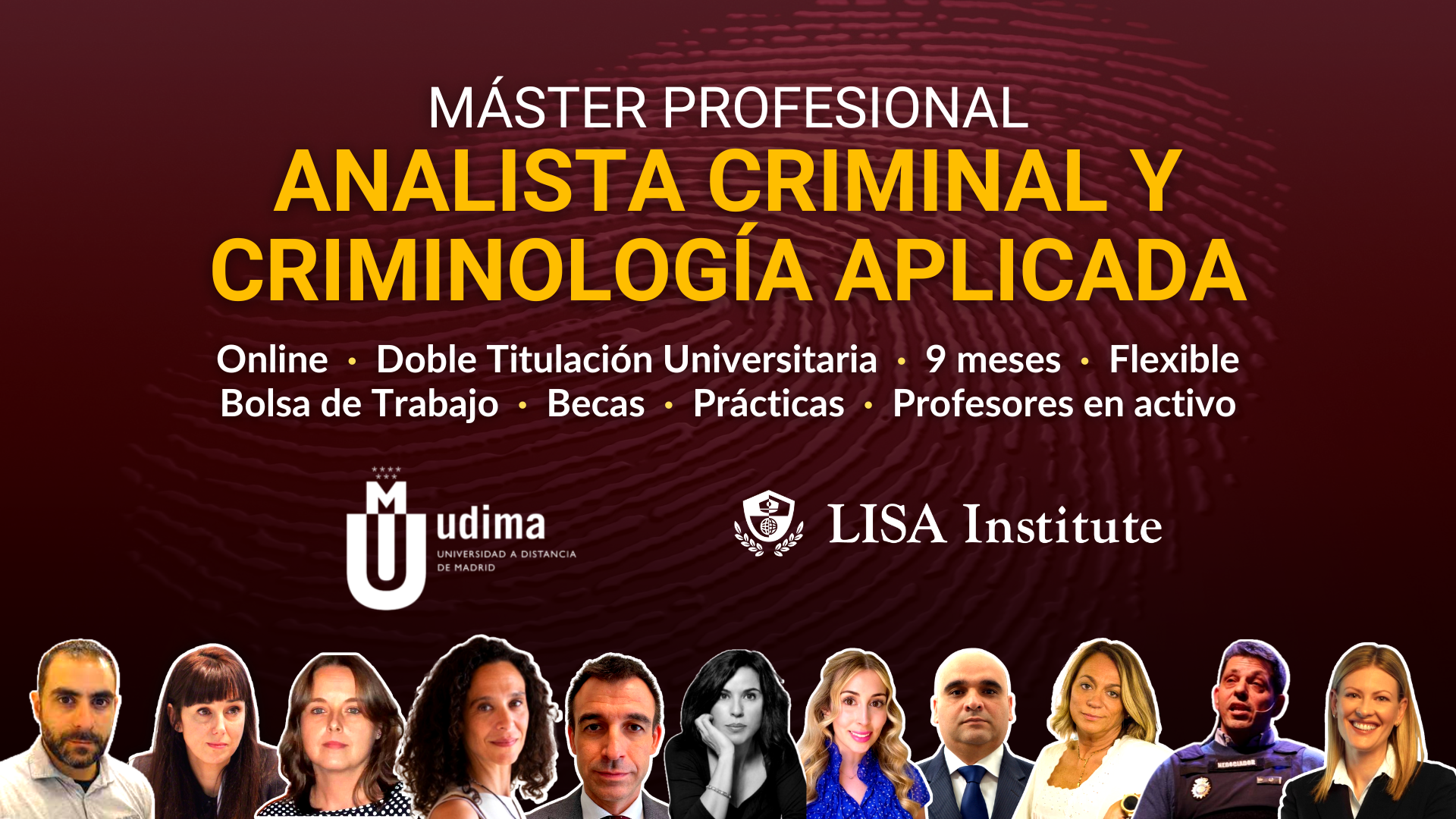 Reserva de Plaza - Máster Profesional de Analista Criminal y Criminología Aplicada