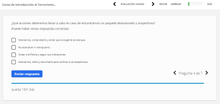 Ejemplo de tipo test Curso de Introducción al Terrorismo con Protocolos de Autoprotección Terrorista