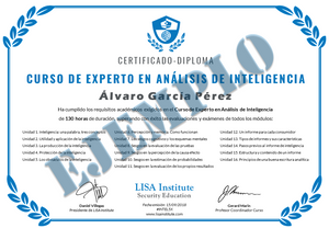 Diploma-Certificado Curso de Experto en Análisis de Inteligencia