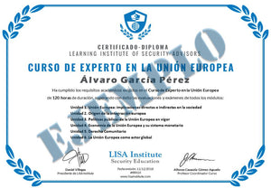 Diploma-Certificado Curso de Experto en la Unión Europea